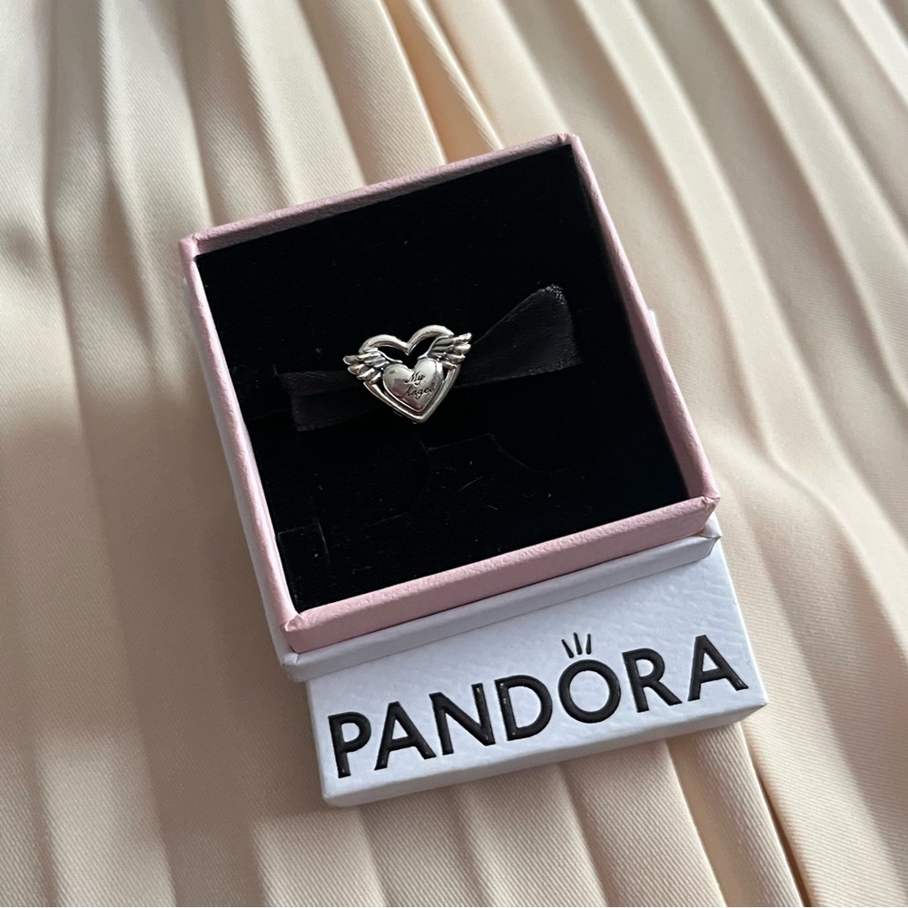 NIB PANDORA my angel silver charm